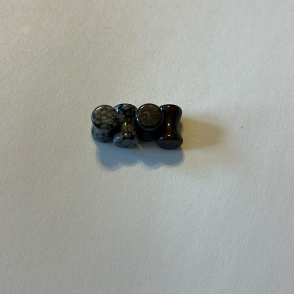 Size 2 Flared Gauges TWO PAIR BUNDLE Both have a marble design.